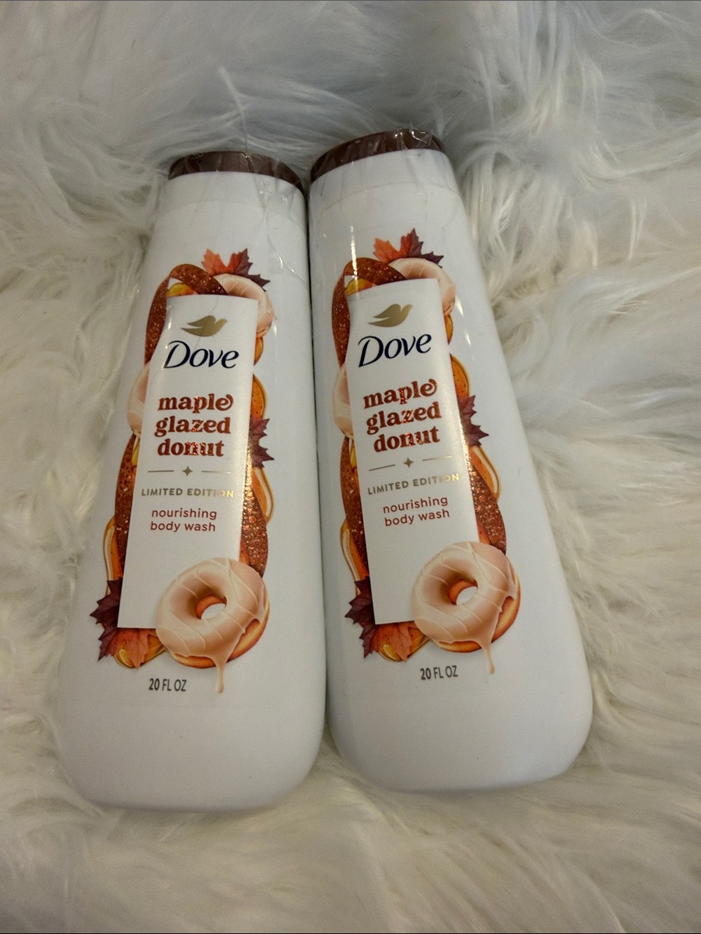 2 Dove Maple Glazed Donut Nourishing Body Wash 20 oz each Limited Edition